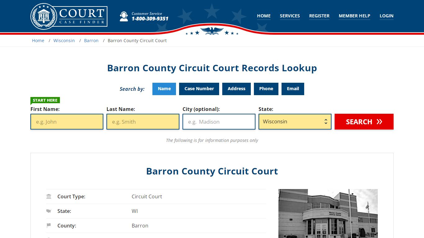 Barron County Circuit Court Records Lookup
